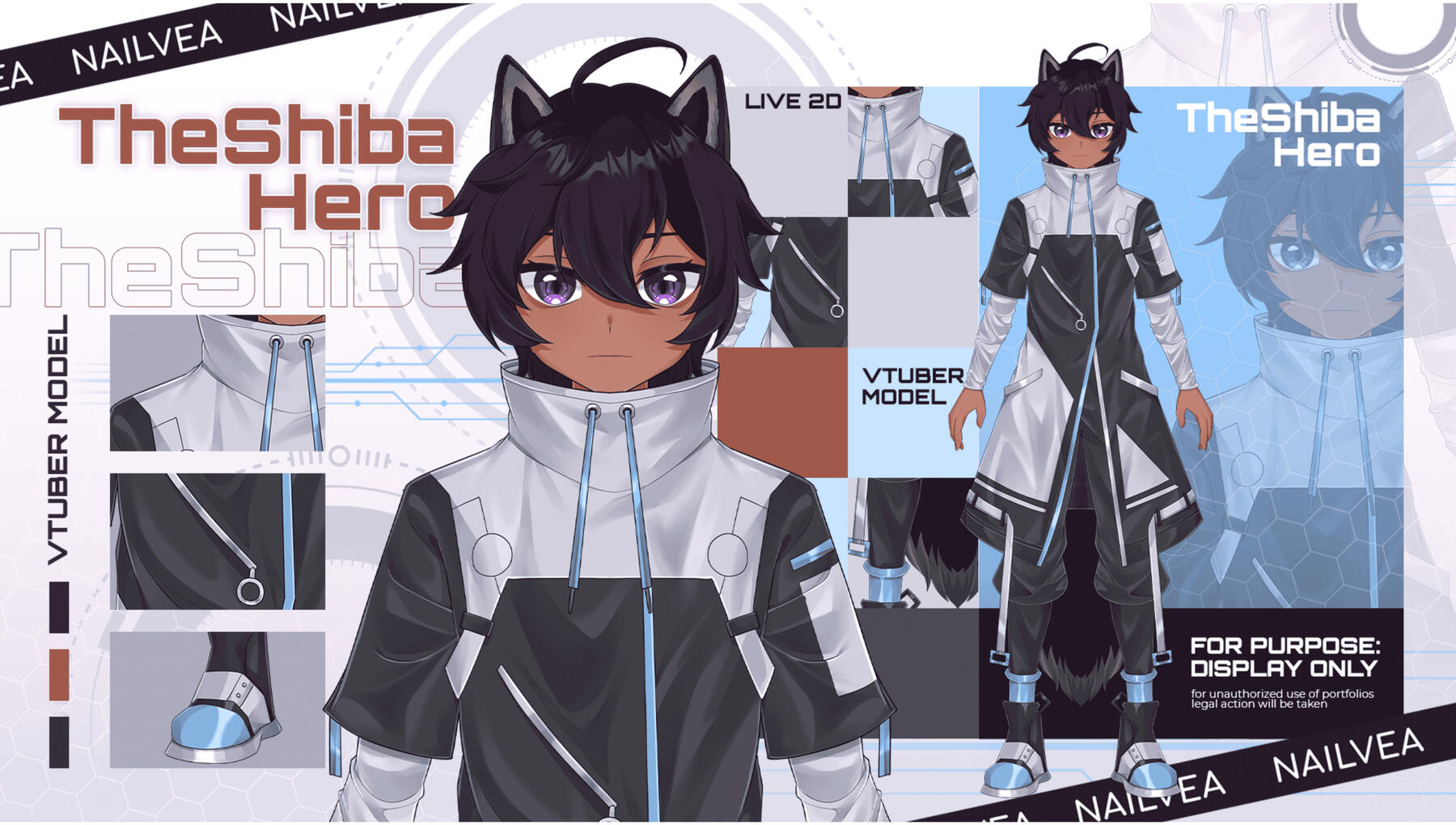 VTuber Fullbody High Detailing - Shiba Hero